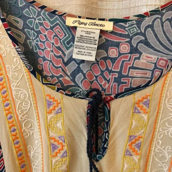 Flying Tomato Boho Butterfly Sleeve Print Dress - Picture 2 of 5